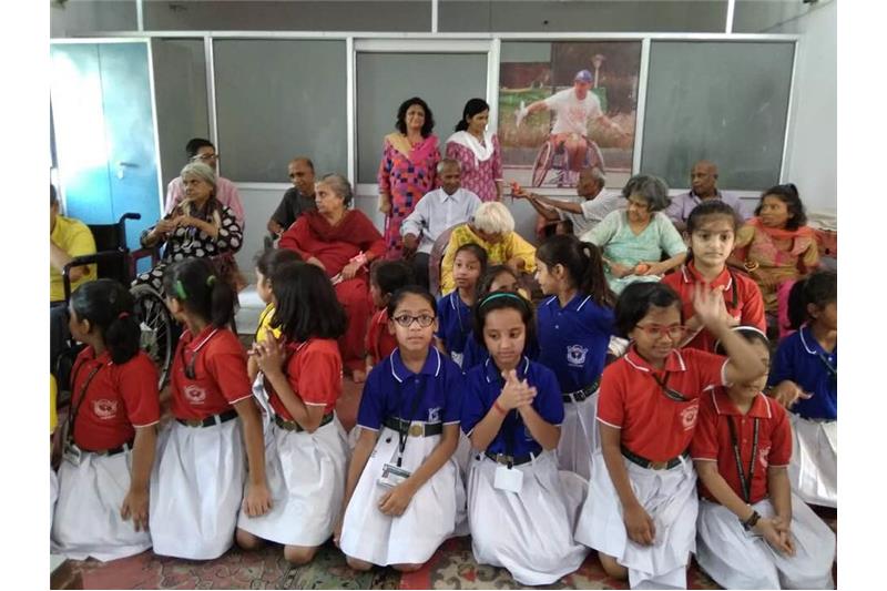 Children from DPS Eldeco celebrated Rakhi with the Residents of Cheshire Home Lucknow.