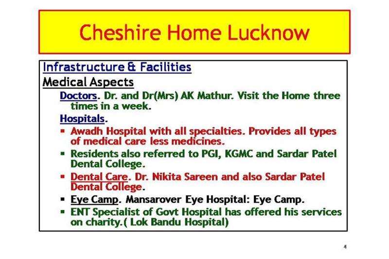 Cheshire Homes Lucknow presentation at National Council AGM at Bangalore on 24 Feb 2018